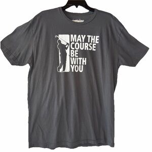 May The Course Be With You - Golfing Golf Lover Birdie Bogey Men's XL T-Shirt